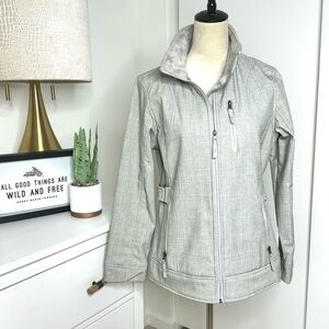 Free Country Women's Soft Shell Light Gray Jacket Size Medium